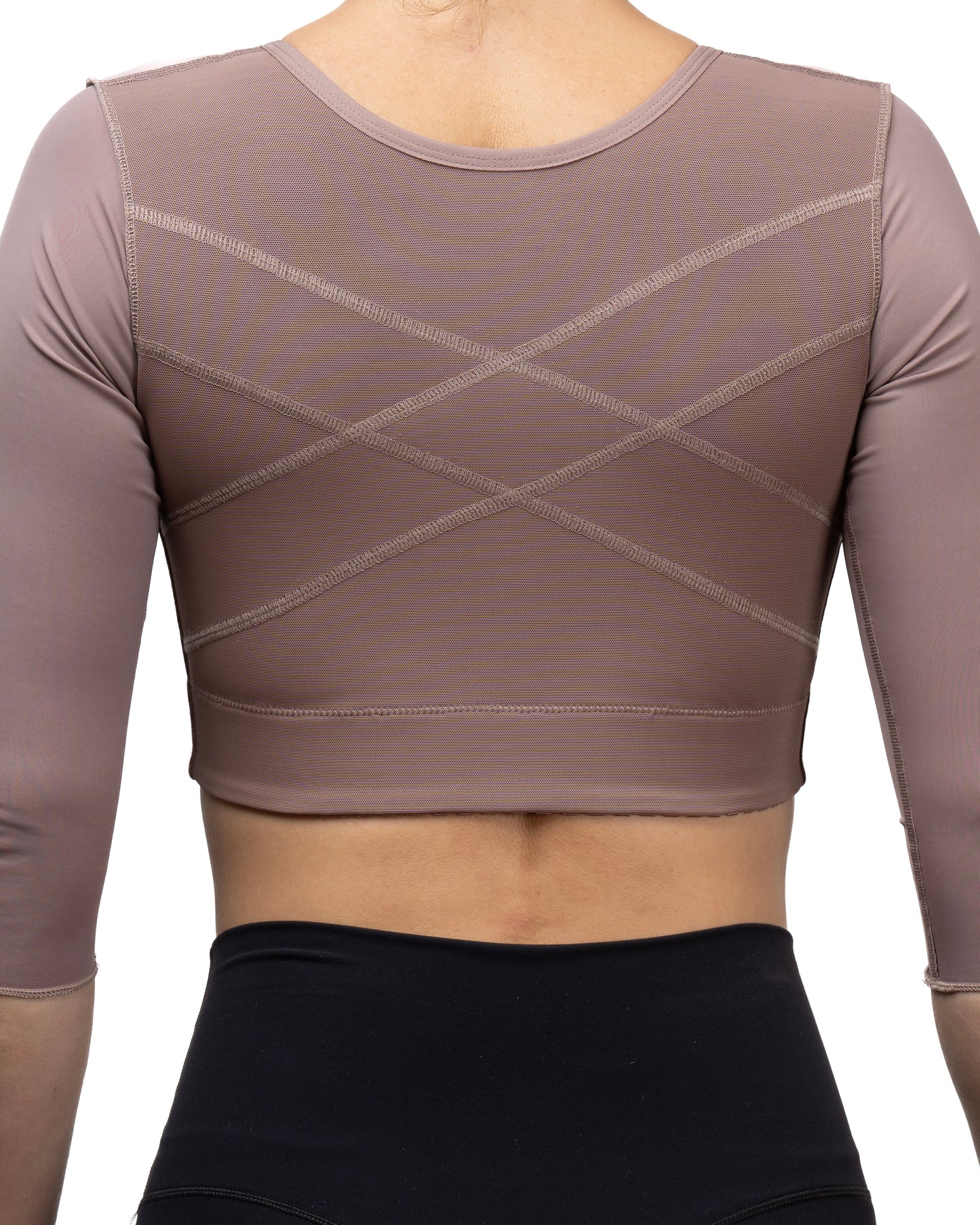 Sostén postquirúrgico con mangas - Color cocoa