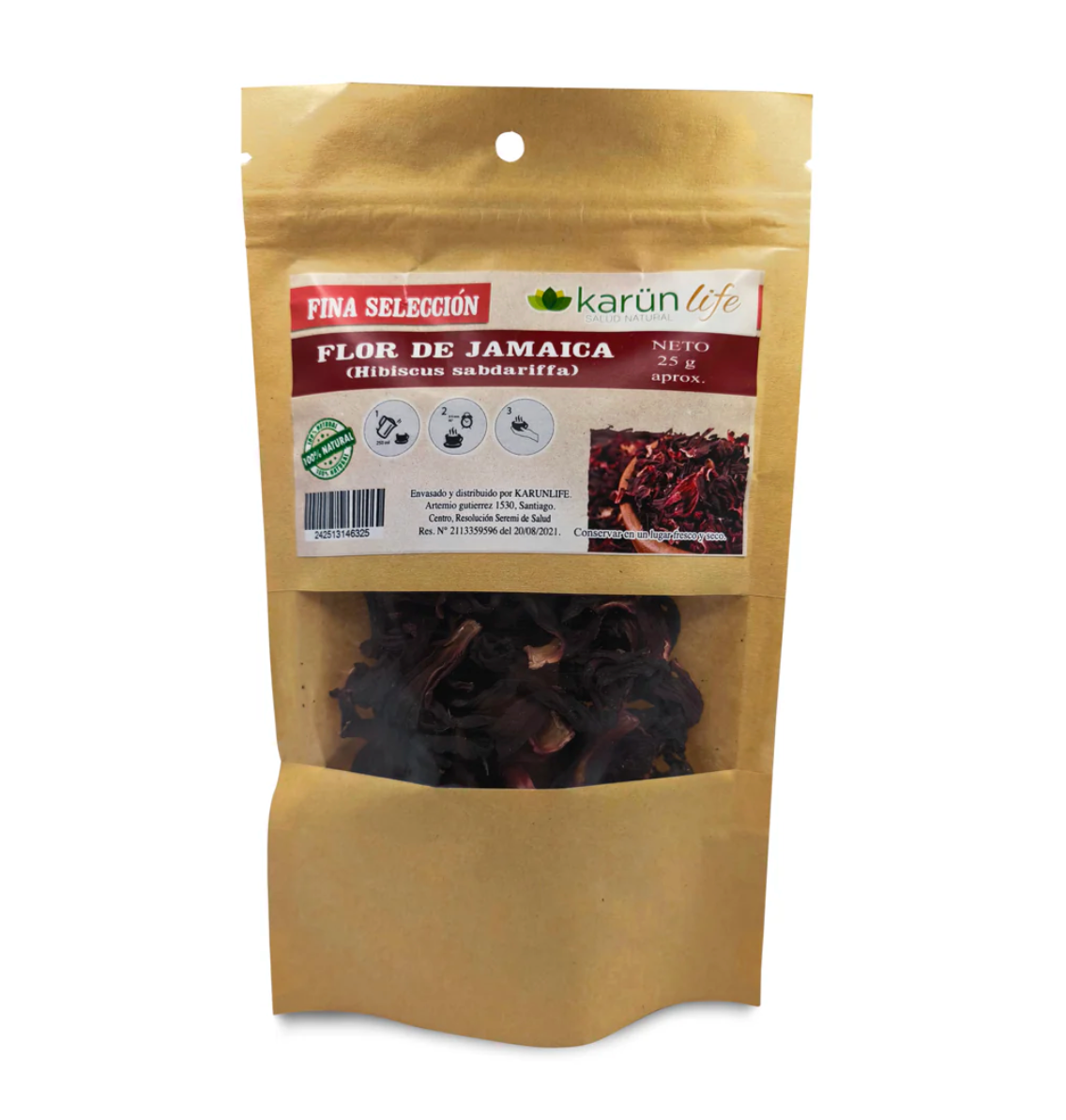 Flor de Jamaica 25 Gramos Precio regular$3.140